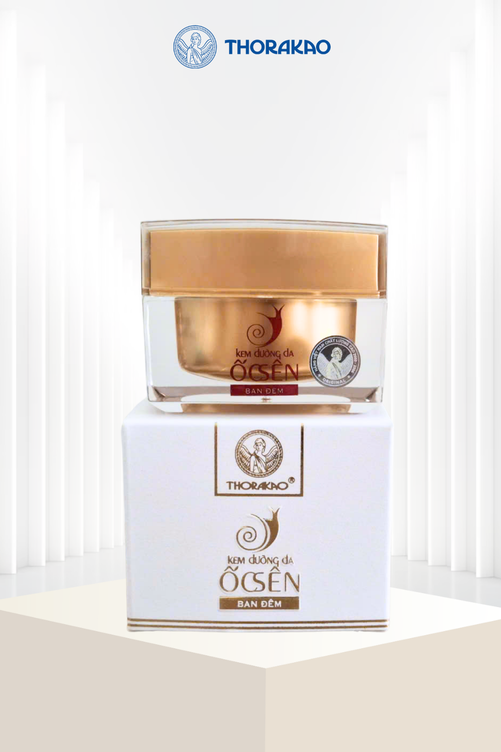 Kem dưỡng da Ốc sên Đêm Thorakao 30g