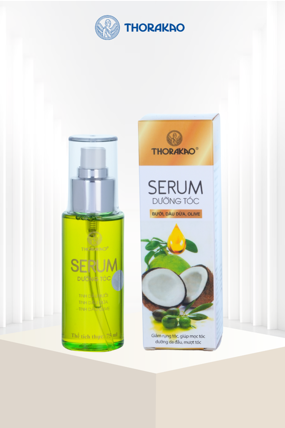 Serum Dưỡng Tóc Bưởi Dừa Oliu 75ml