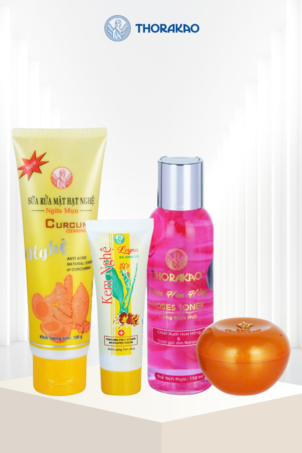 Combo 4 bước dưỡng da sáng đều màu thâm mụn